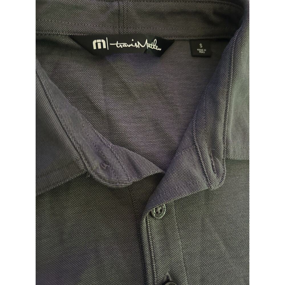 Travis Mathew Golf Polo Shirt Mens Size S Gray Short Sleeve Athletic Casual - Picture 7 of 7